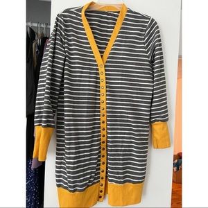 Striped button up cardigan